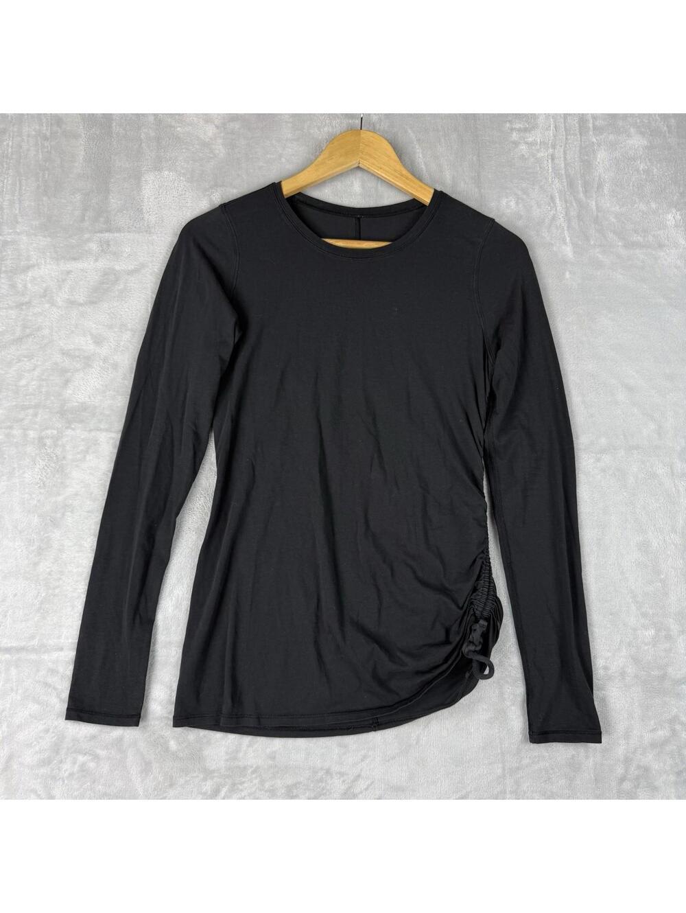 Lululemon Cinch It Ruched Size Top Long Sleeve Slim Fit Yoga Stretch Women Small